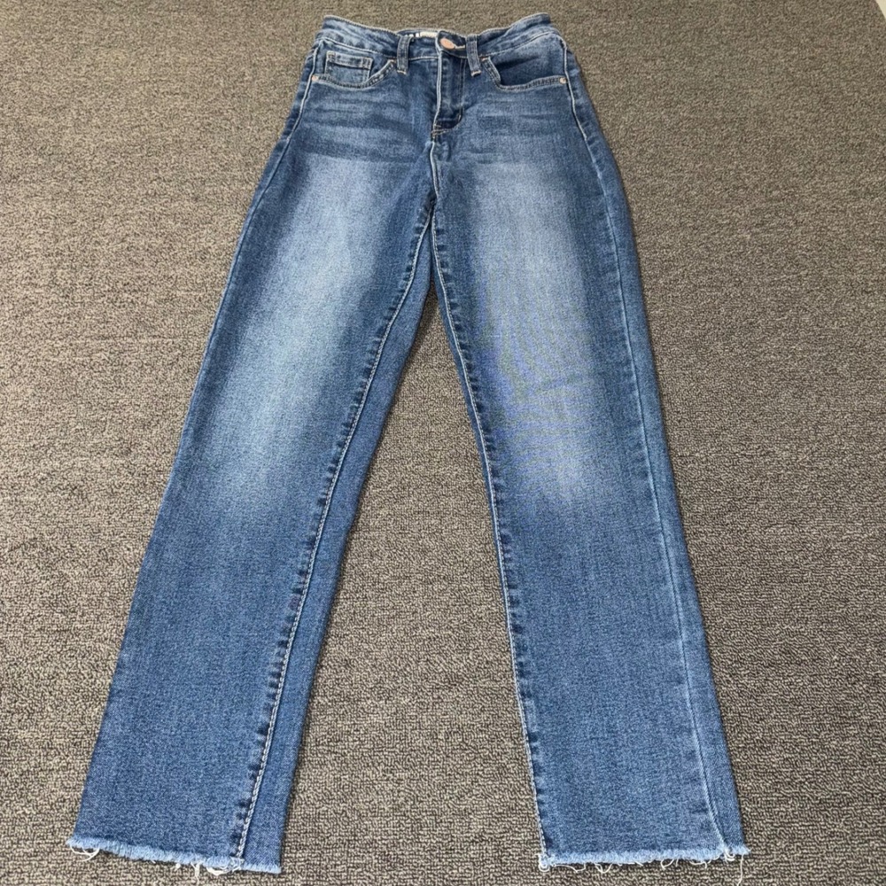 YMI Vintage Dream High‎ Rise Ankle Straight Jeans Juniors 3/26 Blue Medium Wash